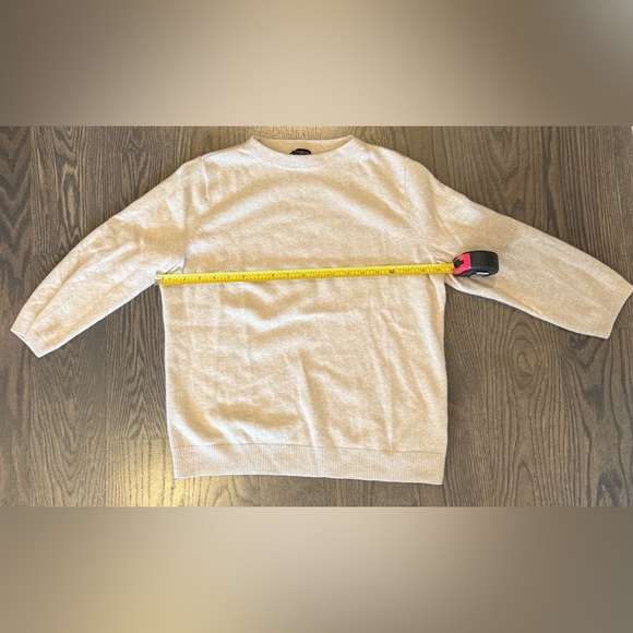 100% Cashmere Talbots Sweater Oatmeal Size XL - Picture 3 of 7